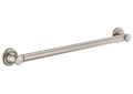 Brizo® 69310-NK Round Traditional Decorative Grab Bar, 24 in L x 1-1/4 in Dia, Brilliance® Luxe Nickel, Metal, Import