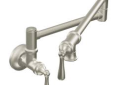 Moen® S664SRS Traditional Pot Filler Kitchen Faucet, 5.5 gpm Flow Rate, Spot Resist® Stainless Steel, 2 Handles, Domestic