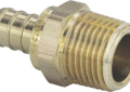 Viega 46302 PureFlow 3/8 inch Crimp x 1/2 inch Male Lead Free Brass Adapter