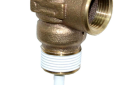 Apollo 18C-402-37 Bronze 3/4 inch Male Inlet x 3/4 inch Female Outlet 150 PSIG Temperature and Pressure Relief Valve