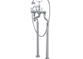 ROHL U.3520L/1-APC Edwardian Exposed Floor Mount Tub Filler with Handshower - Polished Chrome