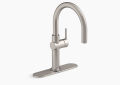 Kohler K-22975-VS Crue Single-Handle Bar Faucet - Vibrant Stainless