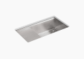 Kohler 3760-NA 33" Stages (TM) 33" x 18-1/2" x 9-13/16" Under-mount Single-bowl with Wet Surface Area Kitchen Sink