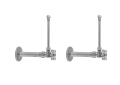 Jaclo® 616-62-PN 1/4 Turn Angle Pattern Complete Faucet Supply Kit With Standard Cross Handle, 8 Pieces, Brass, Domestic
