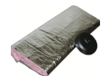 Atco 10 5" x 5' Duct Sleeve with R-8.0 Fiberglass Insulation and Silver Polyester Jacket