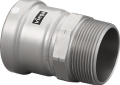 Viega 26650 MegaPress XL 4 inch Press x 4 inch Male Carbon Steel Adapter with FKM Sealing Ring