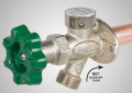 Prier P-164D08 8 inch P-164 Series Quarter-Turn Freezeless Wall Hydrant