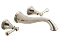 DELTA® T3597LF-PNWL Cassidy™ Lavatory Faucet Trim, Commercial, 1.2 gpm Flow Rate, 8 in Center, Brilliance® Polished Nickel, 2 Handles, Function: Traditional