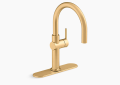 Kohler K-22975-2MB Crue Single-Handle Bar Faucet - Vibrant Brushed Moderne Brass