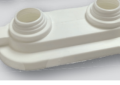 QHT RV-12550 Purmo Ecostyle Two Pipe Rigid Escutcheon - White