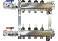 Uponor A2700602 Stainless Steel Manifold Assembly with Flow Meter,B&I,Ball Valve - 6-Loops