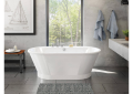 MAAX® 103903-000-002 103903 Brioso 6636 2-Piece Bathtub, 66 in L 36 in W, Center Drain, White, Domestic