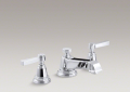 Kohler 13132-4A-CP Pinstripe (R) Pure Widespread Bathroom Sink Faucet with Lever Handles