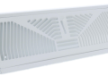 Hart and Cooley 407-18-W 4-1/2" x 18" Steel Baseboard Return Grill - White