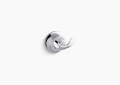 Kohler K-11375-CP Forte Sculpted Double Robe Hook - Polished Chrome