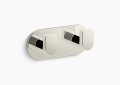 Kohler K-73146-SN Composed(R) Double Robe Hook - Vibrant Polished Nickel