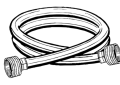 Oatey PP850-7 Keeney 5 foot Long Reinforced Rubber Washing Machine Hose with Hose Washers