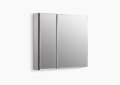 Kohler K-CB-CLC3026FS 30 inch x 26 inch Aluminum Two-Door Medicine Cabinet with Mirrored Doors