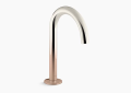 Kohler K-77967-3RS Component(R) Bathroom Sink Spout with Tube Design - Vibrant Ombre Rose Gold/Polished Nickel