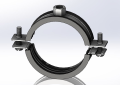 Empire Industries 40HS0004 1/2 inch IPS or 3/4 inch Copper Galvanized Handy Split Ring Hanger with EPDM Rubber Insulation