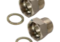 Watts D4201480-N 1 inch Brass Female BSP Manifold x 1 inch Male Adapter with Gasket - Nickel Plated