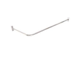 Barclay 4123-48-CP Corner 2-Piece Shower Rod, 1 in Dia x 48 in L Rod/Track, Solid Brass, Polished Chrome, Domestic