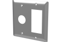 Amba® AJ-DGP-P Standard Gang Plate, 2 Gangs, 4.5 in H x 4.5 in W x 0.25 in D, 304 Stainless Steel