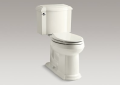 Kohler 3837-96 Comfort Height Two-Piece Elongated 1.28 gpf Toilet With AquaPiston Flush Technology and Left-Hand Trip Lever