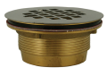 BK Products 133-301 2 inch Brass No Caulk Shower Drain with Stainless Steel Strainer