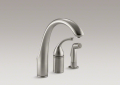 Kohler 10430-BN Single-Control Remote Valve Kitchen Sink Faucet, Lever Handle