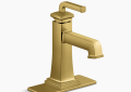 Kohler K-27400-4-2MB Riff(R) Single-Handle Bathroom Sink Faucet, 1.2 GPM - Vibrant Brushed Moderne Brass