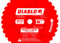 Diablo D0736GPA 7-1/4 inch 36 Tooth Carbide Tipped Circular Saw Blade