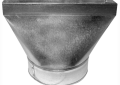 Southwark 27-3148 3-1/4" x 14" - 8" 26 Gauge Warm Air Straight Stack Boot