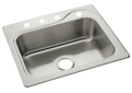 Sterling 11405-4-NA 25 inch x 22 inch x 8 inch Southhaven Drop-in Kitchen Sink