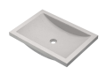 Native Trails NSL2014-A NativeStone® Cabrillo Bathroom Sink, Rectangle Shape, 20-3/4 in L x 14-3/4 in W x 5 in H, Undermount Mounting, Natural Jute Fiber/Concrete, Ash, Import