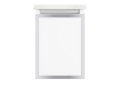 Robern® VP12H2D21F19S76 Vanity, Profiles™, 15 in OAH x 12 in OAW x 21-7/8 in OAD, Wall Mount, Polished Chrome Frame/Satin White Glass Cabinet, Domestic