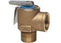 Watts M335-M2 0342692 3/4 inch Male Inlet x 3/4 inch Female Outlet 30 PSI Bronze Body Pressure Relief Valve
