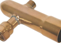 Viega 17125 Copper 1-1/2 inch Manifold Closing Cap with One 1/2 inch FIPS and One 1/8 inch FIPS Tapping
