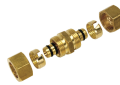 Watts PEX-AL 81010714 Package of 10 1/2 inch Compression Brass Body Couplings