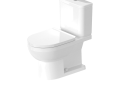 DURAVIT 2188010085 DuraStyle Basic Single Flush Rimless Toilet Bowl, White, Elongated Shape, 12 in Rough-In, 16-1/2 in H Rim
