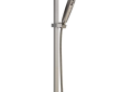 DELTA® 51140-SS-PR 4-Setting Hand Shower, 4-Function Shower Head, 1.75 gpm Flow Rate, 82 in L Hose, 1/2-14 NPSM Connection, Lumicoat Stainless, Import