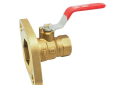 Red and White 2417-1 Brass 1 inch Female Circulator Full Port Ball Valve Rotating Flange with Nuts and Bolts