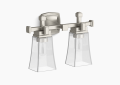 Kohler K-31756-SC02-BNL Riff(R) Two-Light Sconce - Brushed Nickel