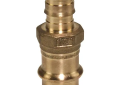 Uponor LFP4515050 1/2 inch PEX X 1/2 inch Copper ProPEX Lead Free Brass Copper Press Adapter
