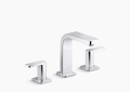 Kohler K-23484-4-CP Parallel(TM) Widespread Bathroom Sink Faucet with Lever Handles - Polished Chrome