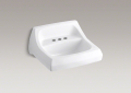 Kohler K-2005-0 Kingston Wall-Mount Bathroom Centerset Sink