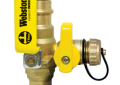 Nibco H-80613W Webstone Pro-Pal Lead Free Brass 3/4 inch Press x 3/4 inch Press Full Port Ball Valve with Drain