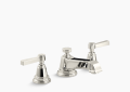 Kohler K-13132-4A-SN Pinstripe Pure Widespread Bathroom Sink Faucet - Vibrant Polished Nickel