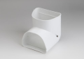 Rectorseal 84102 Fortress LCI-122-W 4-1/2 inch PVC Lineset Cover Vertical Inside 90 Degree Elbow - White