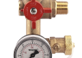 Watts RBFF 0386466 1/2 inch Female Brass Body Water Boiler Fill Fitting with Ball Valve and Pressure Gauge